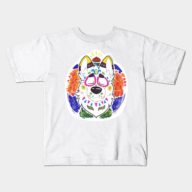 Lobo de muertos Kids T-Shirt by licographics